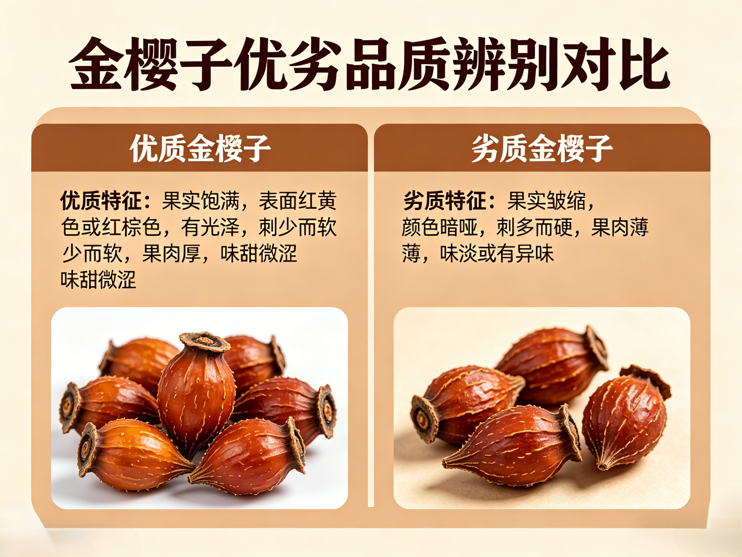 金樱子干货品质辨别